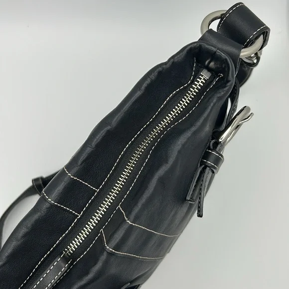 Coach H05Q-1452 Vintage Soho Slim Duffle Shoulder Crossbody Bag Black EUC - Picture 5 of 15